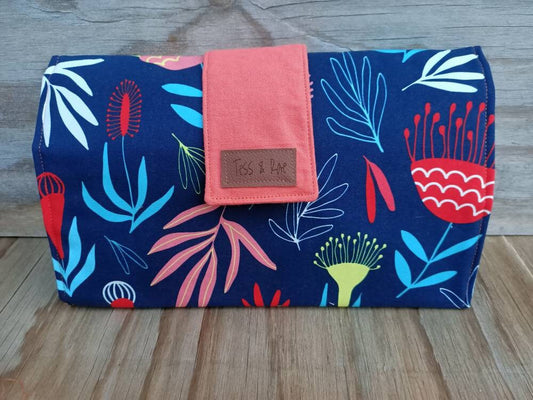 Change Mat Clutch, Tess & Rae, nappy change mat, travel change mat, Baby shower gift, nappy wallet, Changing Mat, diaper change mat clutch